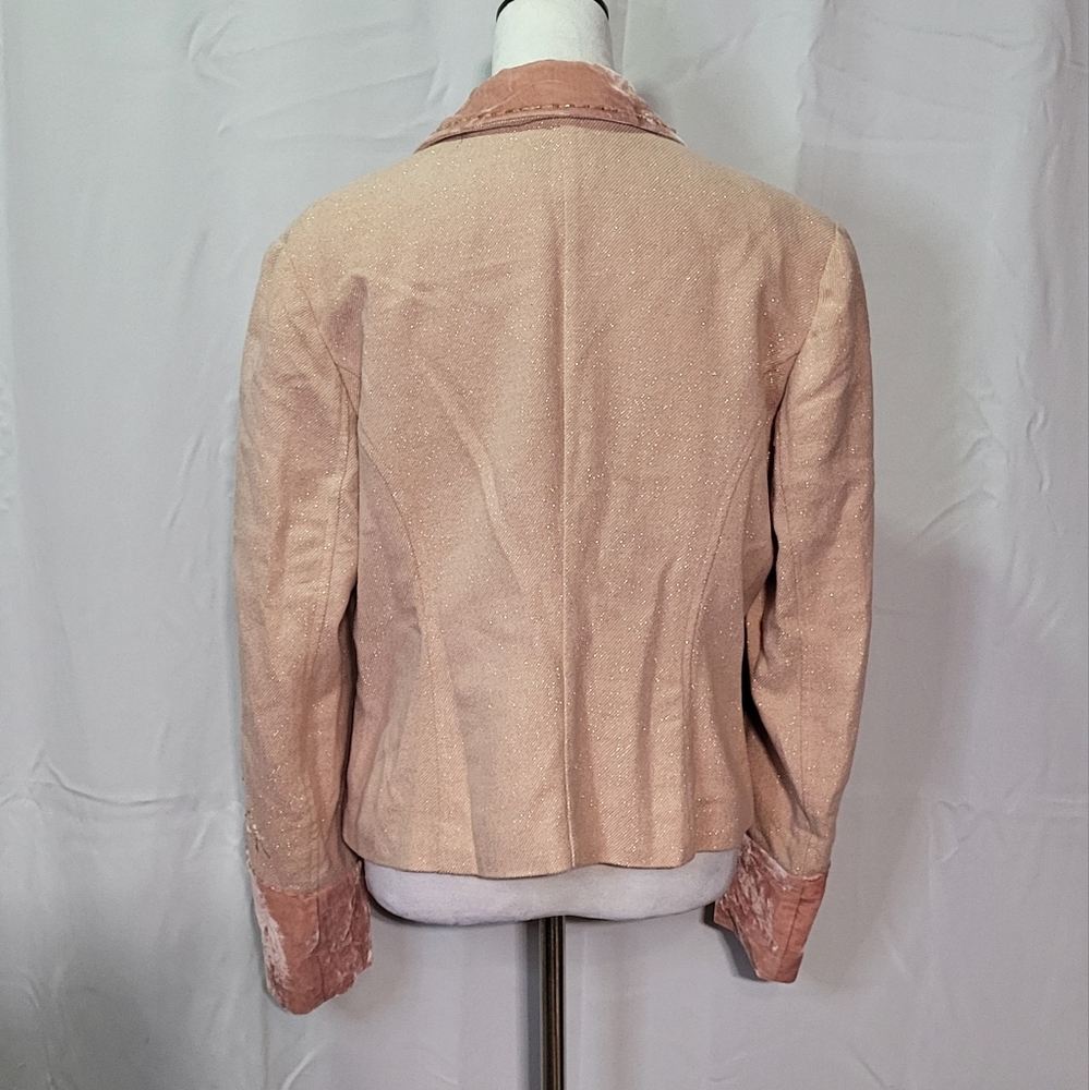 Women's Embellished Blush Pink Jacket - Picture 7 of 8